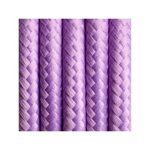 Jasnofioletowy kabel w oplocie poliestrowym 07 lawendowe pole dwużyłowy 2x0.75 Kolorowe Kable - Przewody elektryczne - miniaturka - grafika 1