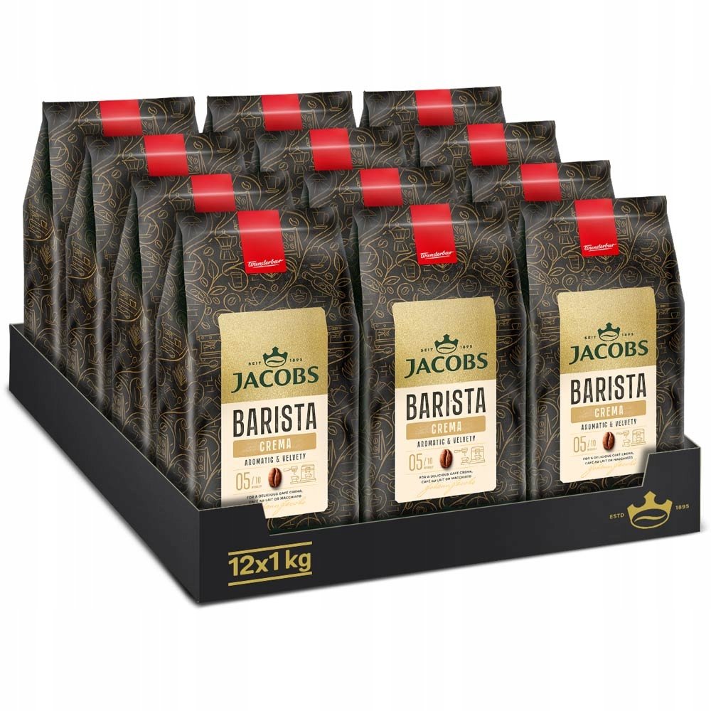 Kawa ziarnista mieszana Kawa ziarnista Jacobs Barista Crema 12x 1kg 12000 g