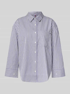 Bluzka koszulowa o kroju regular fit z czystej bawełny - Bluzki damskie - miniaturka - grafika 1