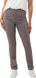 BRAX Damskie spodnie Ina Touch Super Dynamic Cotton Pigment, szarobrązowy, 48 PL Krótki - Spodnie damskie - miniaturka - grafika 1