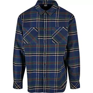 Urban Classics Męska koszula górska, ciemnoniebieska/bottlegreen, 4XL, Darkblue/bottlegreen, 4XL - Koszule męskie - miniaturka - grafika 1