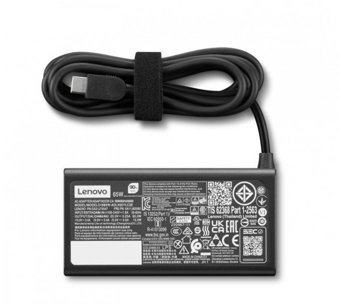 lenovo Adapter 65W Standard USB-C AC Gen 2-EU1/Arabia/Indonesia/ROK 4X21S91187
