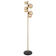 Lampy stojące - Globo Riha 56135-6S lampa stojąca podłogowa 6x3,5W G9 LED 3000K złota/bursztynowa - miniaturka - grafika 1
