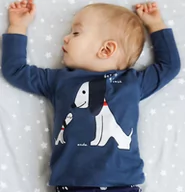 Bluzki dla niemowląt - Bluzka z długim rękawem dla dziecka do 2 lat, z napisem bez taty ani rusz, niebieska - miniaturka - grafika 1