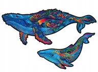 Puzzle - Puzzle Drewniane Dla Dorosłych Wieloryby 2w1 - miniaturka - grafika 1