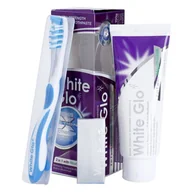 Pasty do zębów - White Glo White Glo 2 in 1 with Mouthwash wybielająca pasta do zębów z płynem do płukania + szczoteczka do zębów 150g - miniaturka - grafika 1