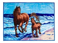 Koce - Koc Elway 160x210 konie - miniaturka - grafika 1