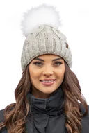 Czapki damskie - Vivisence Beanie Ladies - Czapka z daszkiem - Nakrycie głowy na zimę i jesień - Modna czapka z daszkiem - Ciepła czapka zimowa - Jasny beż - miniaturka - grafika 1