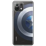 Etui i futerały do telefonów - ERT GROUP etui na telefon Xiaomi 11 LITE 4G/5G, case oryginalny i oficjalnie licencjonowany przez Marvel, wzór Kapitan Ameryka 006, plecki z TPU częściowo przeźroczyste - miniaturka - grafika 1