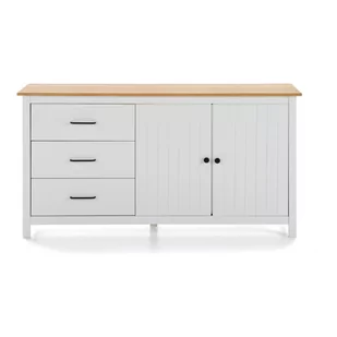 Biała drewniana komoda Marckeric Miranda, szer. 150 cm - Komody - miniaturka - grafika 1