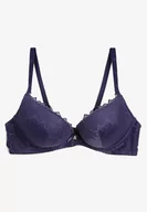 Biustonosze - Fioletowy Koronkowy Biustonosz Push Up Haniela - miniaturka - grafika 1