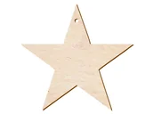 Ozdoby bożonarodzeniowe - PartyShow Zawieszka drewniana Gwiazda - 10 cm - 1 szt. DBN-G02 - miniaturka - grafika 1