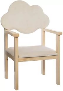 Atmosphera for kids Krzesło dziecięce z oparciem w kształcie chmurki białe 158800 - Krzesełka i taborety dla dzieci - miniaturka - grafika 1