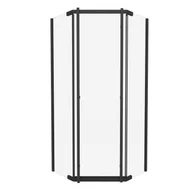 Kabiny prysznicowe - Kabina prysznicowa pięciokątna 80x80 cm czarna Titanium Durasan - miniaturka - grafika 1