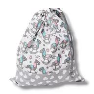 Torby szkolne - Worek na buty worek na kapcie do szkoły konie na biegunach - miniaturka - grafika 1