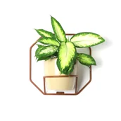 Kwietniki - Kwietnik Metalowy Ścienny ESAGONO PRO 32/32cm Miedziany - miniaturka - grafika 1