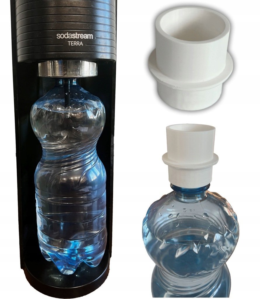 Adapter przejściówka do SodaStream do butelek PET na zwykłe butelki BIAŁY