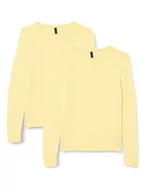 Swetry damskie - DeFacto Sweter normalny krój dla kobiet – sweter z golfem na topy damski (żółty, M), żółty, M - miniaturka - grafika 1