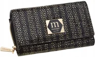 Portfele - Monnari Portfel Damski Skórzany Elegancki Duży Pojemny Ze Wzorem Zamszowy - miniaturka - grafika 1