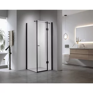 Calbati Kabina prysznicowa kwadratowa Czarna Black 90x90 szkło 6mm 23180044 - Kabiny prysznicowe - miniaturka - grafika 5