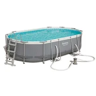 Baseny ogrodowe - Bestway Basen rozporowy ze stelażem Power Steel 488 x 305 x 107 cm 10949 l - miniaturka - grafika 1