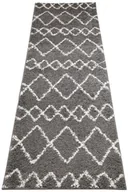 Wycieraczki - Szary chodnik shaggy we wzorki L5-W17 - miniaturka - grafika 1