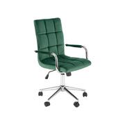 Fotele i krzesła biurowe - Fotel Obrotowy Młodzieżowy Gonzo 4 Ciemny Zielony Halmar - miniaturka - grafika 1