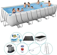 Baseny ogrodowe - Zestaw basenowy - Bestway Power Steel 640x274x132 cm Prostokątny - miniaturka - grafika 1