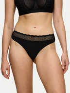 Majtki damskie - Triumph Stringi Feel Of Modal 10219764 Czarny - miniaturka - grafika 1