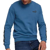 Bluzy męskie - PUMA Męska bluza ESS+ Tape Crew FL, Lake Blue, L, niebieski (Lake Blue), L - miniaturka - grafika 1
