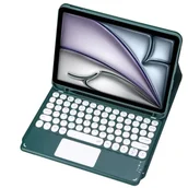 Etui do tabletów - Etui z klawiaturą Bluetooth touchpad do iPad Air 11 Gen6 (Zielone) - miniaturka - grafika 1