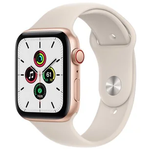 Apple Watch SE GPS + Cellular 44mm Gold Platinium Sport Beżowy MKT13WB/A - Smartwatch - miniaturka - grafika 1