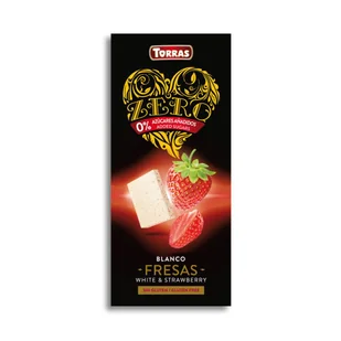 Torras Czekolada Biała z Truskawkami bez dodatku cukru ZERO 125g - - Czekolada - miniaturka - grafika 1