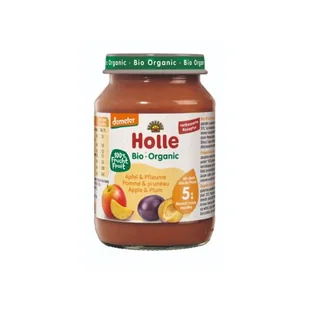 HOLLE Bio Deser jabłko-śliwka, 190g - Desery dla dzieci - miniaturka - grafika 1