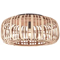 Lampy sufitowe - Brilliant lampa sufitowa Woodball 1-lampa czarny mat/szkło bambusowe/brązowy metal 1x A60, E27, 40 W - miniaturka - grafika 1