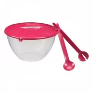 Pojemniki kuchenne - Plast Team poland Miska Do Sałaty Sztućce Czerwona PlastTeam PT29400810 - miniaturka - grafika 1