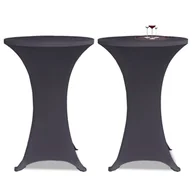 Obrusy i serwetki - vidaXL Elastyczne nakrycie stołu antracytowe 2 szt. 80 cm - miniaturka - grafika 1