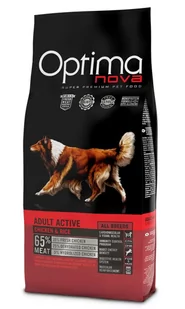 Optimanova Adult Active Chicken&Rice 12kg - Sucha karma dla psów - miniaturka - grafika 1