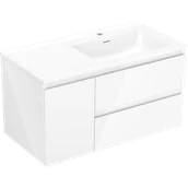 Szafki łazienkowe - Mexen Orio szafka łazienkowa 90 cm z umywalką Otis prawą, 2S, 1D, biała połysk - 91A13-09047-3-BBFFF00-W18P00 - miniaturka - grafika 1