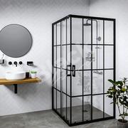 Kabiny prysznicowe - Indes Black Kabina Prysznicowa Dubaj 100X90cm Loft - miniaturka - grafika 1