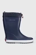 Buty dla dziewczynek - Tommy Hilfiger kalosze dziecięce kolor granatowy - miniaturka - grafika 1