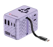 Akcesoria podróżnicze - Verbatim 30193 100W 1x kabel USB-C PD3.0 QC4+ Purple - miniaturka - grafika 1