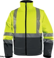 Bluzy męskie - Delta Plus FAST BLUZA SOFTSHELL z poliestru i elastanu, 3 warstwy laminowane - pomarańczowy fluo-szary 2XL - miniaturka - grafika 1
