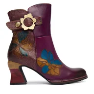 Botki damskie - Botki Laura Vita Eleao 02 Fioletowy - miniaturka - grafika 1
