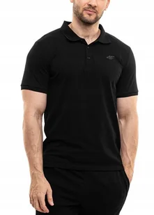 Koszulka Męska 4F T-shirt Bluzka Polówka Sportowa Bawełniana Czarna r. XL - Koszulki męskie - miniaturka - grafika 1
