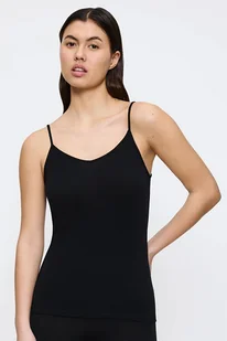 Damska koszulka Triumph Beauty Layers Spaghetti Top Wool Black XL - Koszulki i topy damskie - miniaturka - grafika 1