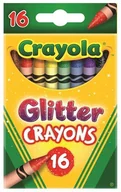 Kredki, ołówki, pastele i pisaki - Crayola, kredki świecowe brokatowe zmywalne, 16 kolorów - miniaturka - grafika 1