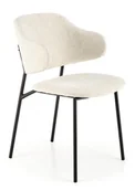Krzesła - Kremowe nowoczesne krzesło tapicerowane - Movissa - miniaturka - grafika 1