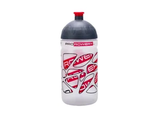 Bidon 0,5 l. transparentny/nakretka szara logo PROROWERY - Shakery i bidony sportowe - miniaturka - grafika 1