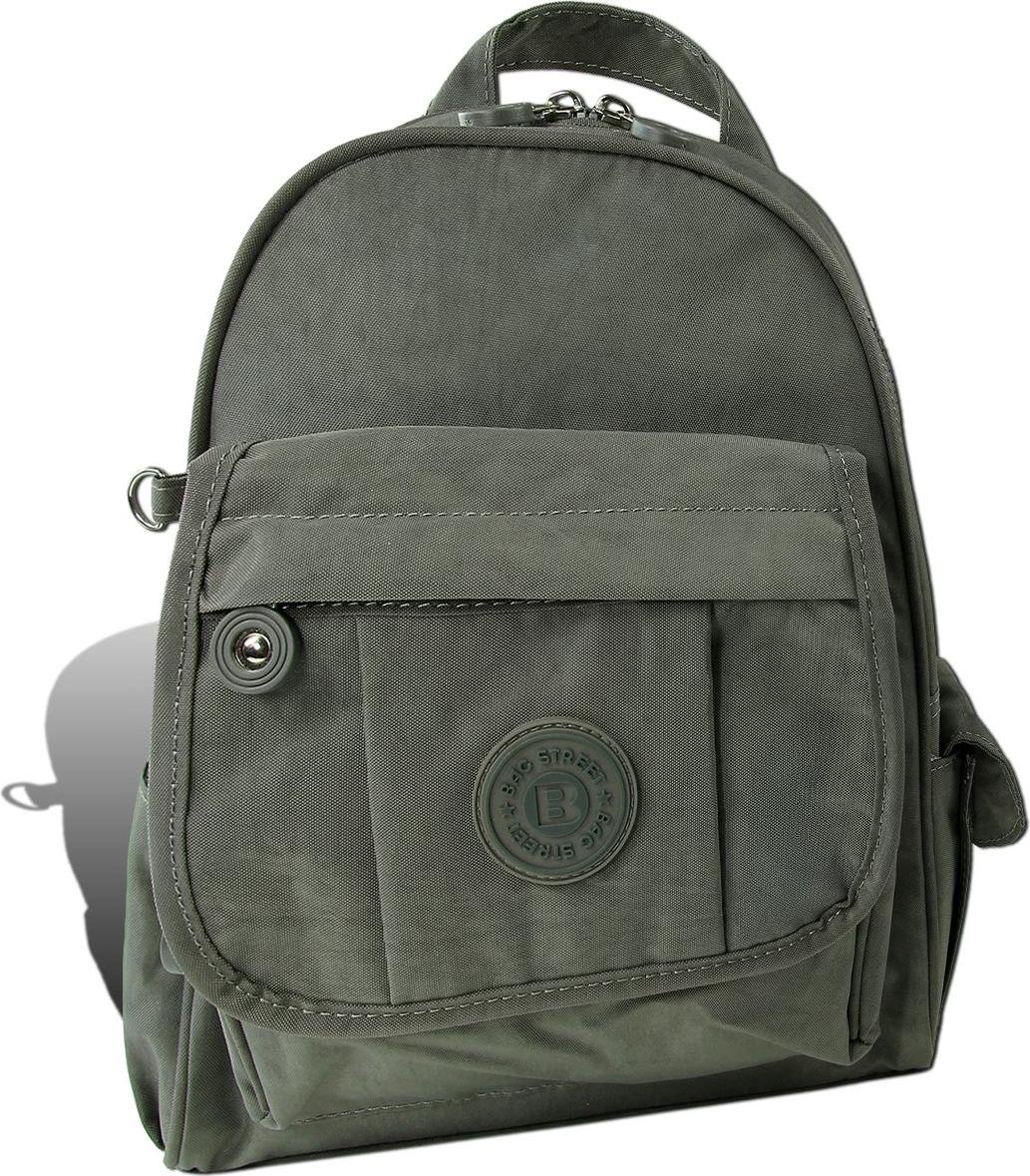 Plecak Street marszczony nylon szary modny damski plecak miejski D2ORJ201K